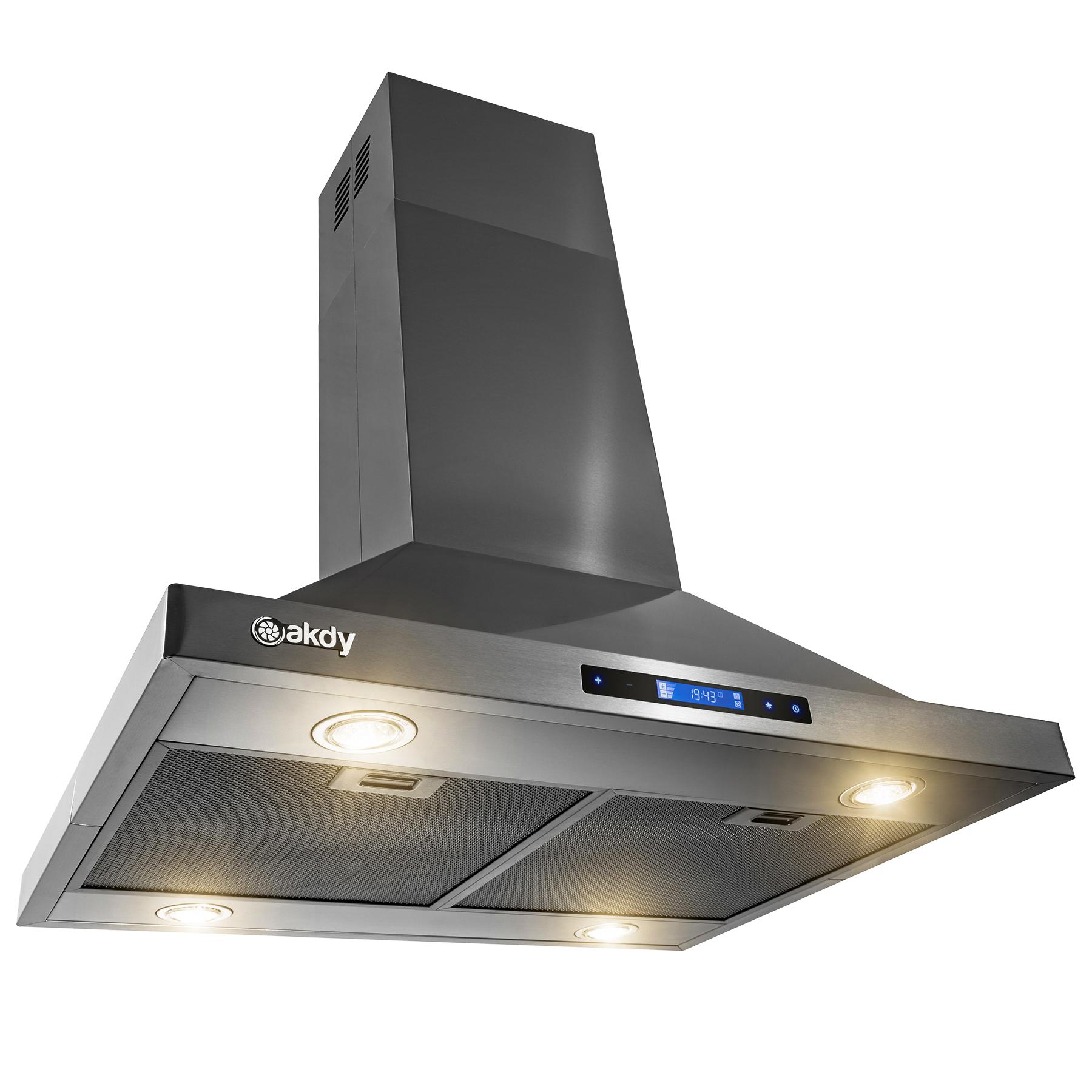 Island range 2024 hood black stainless